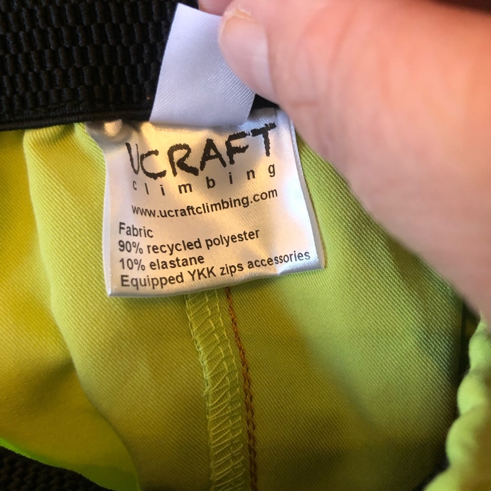 Ucraft Lime Green Climbing Shorts size Small - Picture 9 of 10